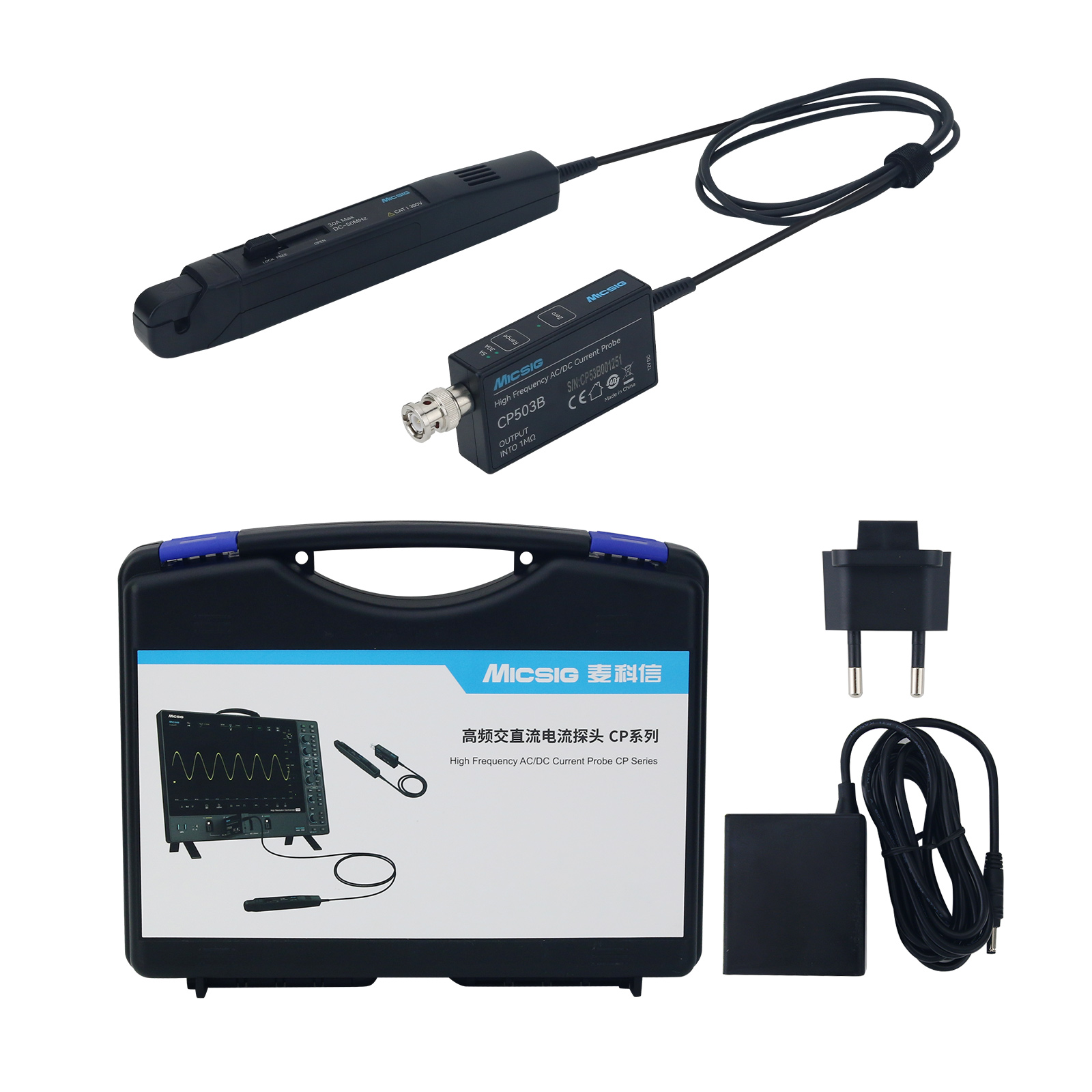 GOOD Micsig CP503B 50MHz 5A/30 - Current Probe Ac Dc 50Mhz Oscilloscope ulasan dan harga
